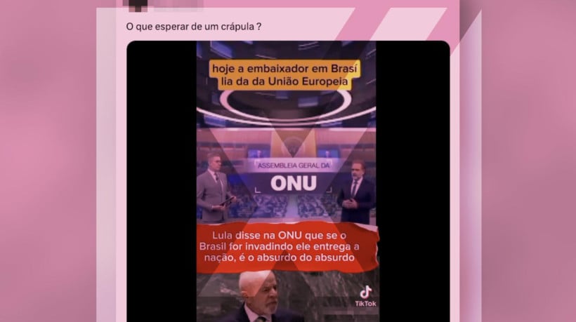 O presidente Lula não disse que entregaria a nação se o Brasil fosse invadido, diferentemente do que afirma post no X