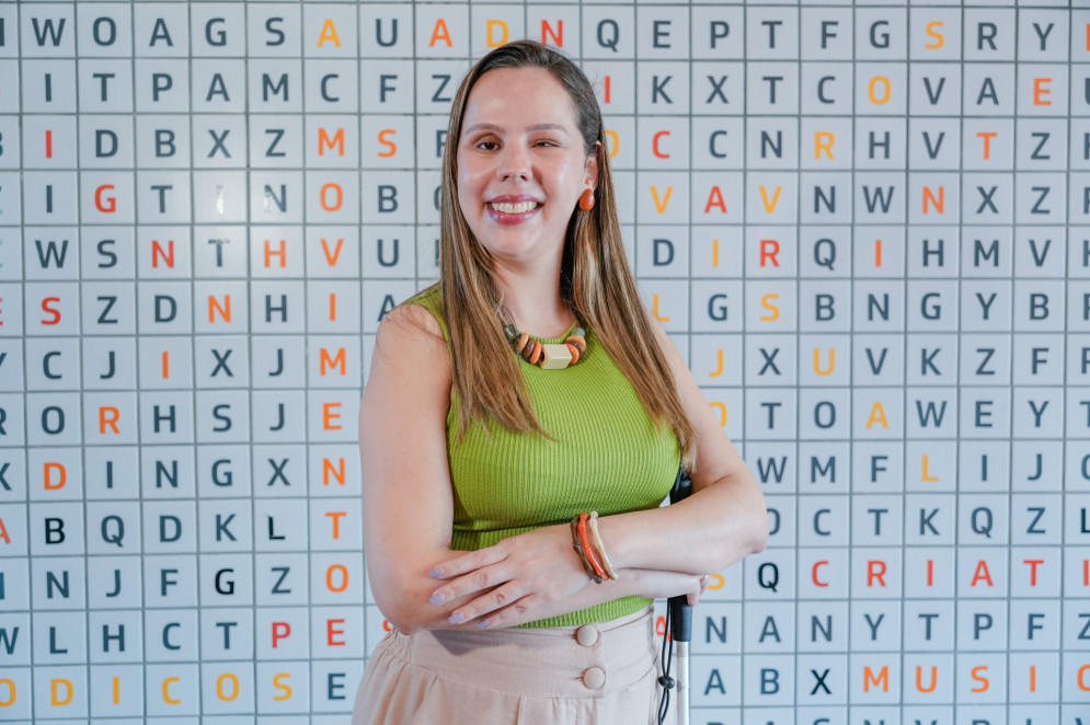 Thamyle Vieira é gestora da Célula de Acessibilidade da Secult-CE(Foto: FERNANDA BARROS)