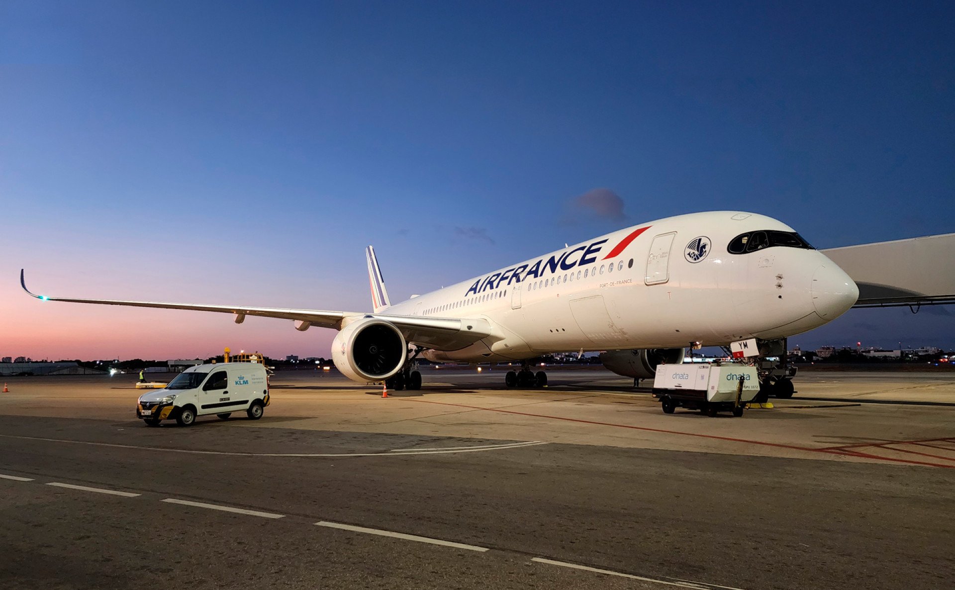 O voo é operado com um Airbus A350-900, mas a partir do dia 28 de outubro a nova rota irá operar com o Boeing 777-200  (Foto: DIVULGAÇÃO FRAPORT)