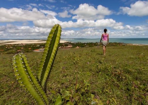 Praia de Jericoacoara. Vila vista de um dos serrotes da região