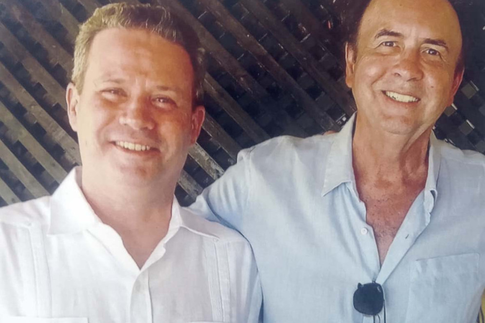 Nestor Santiago e João Cateb, da Associação da Amizade e do Vinho (Foto: acervo pessoal)