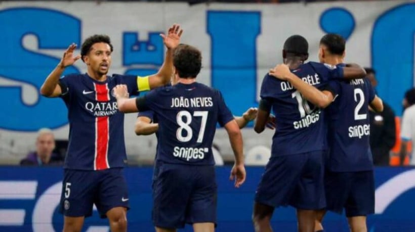 Parisienses aproveitam superioridade numérica e definem a partida contra o Olympique de Marselha antes do intervalo