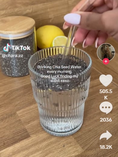 Uma bebida está fazendo sucesso estrondoso no TikTok e, por isso, lançou uma questão no ar: É saudável? Trata-se da 'água de girino'. Você já viu? Já provou? O produto está viralizando graças às postagens de jovens mulheres que apontam a bebida como útil para quem deseja emagrecer. O nome 'girino' é por causa da aparência do líquido. 