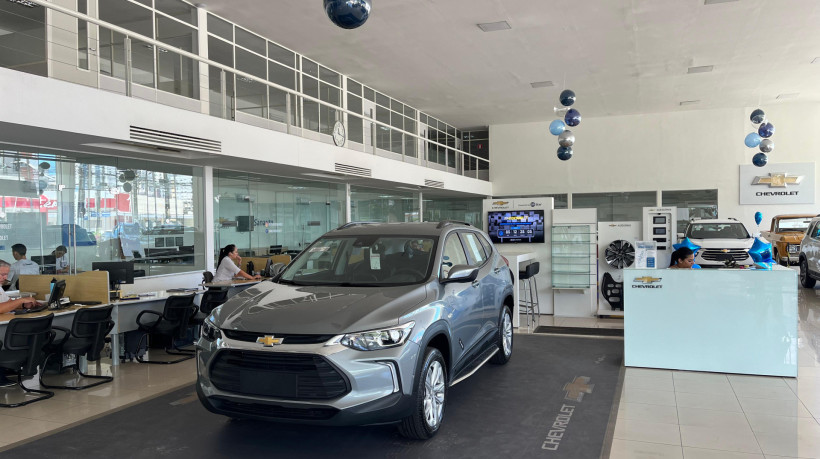 Blazer EV na concessionária em Fortaleza da Sanauto, a única que venderá o modelo no estado do Ceará