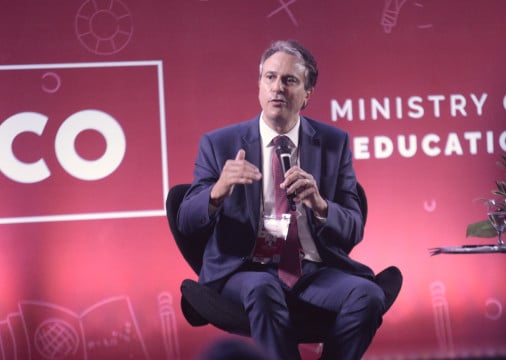 Ministro da Educação, Camilo Santana, durante Reunião Global de Educação (GEM) 2024
 