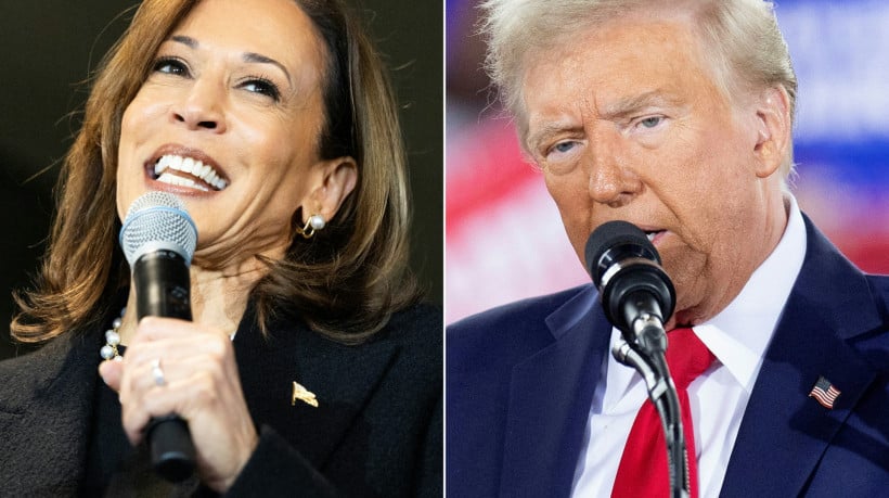 Eleições EUA 2024: Kamala e Trump aparecem empatados após apuração da primeira urna