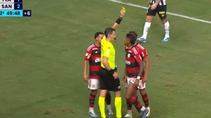 Bruno Henrique, do Flamengo, é investigado por suspeita de manipulação em cartão tomado em partida contra o Santos pela Série A, em 2023