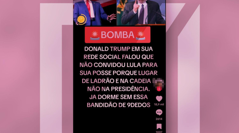 Trump agradeceu aos eleitores apenas em um discurso, no qual o presidente Lula não foi citado