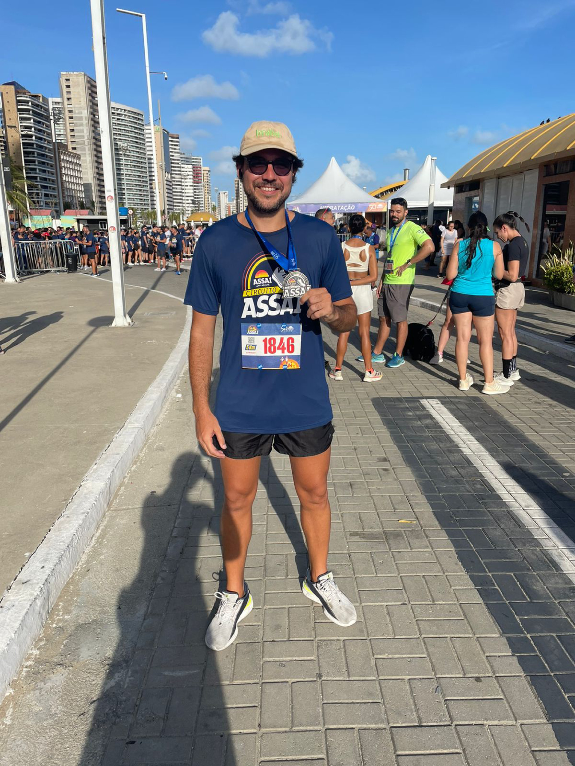 Registro da primeira corrida de Lucas Mota, na Beira Mar (Foto: Arquivo pessoal)