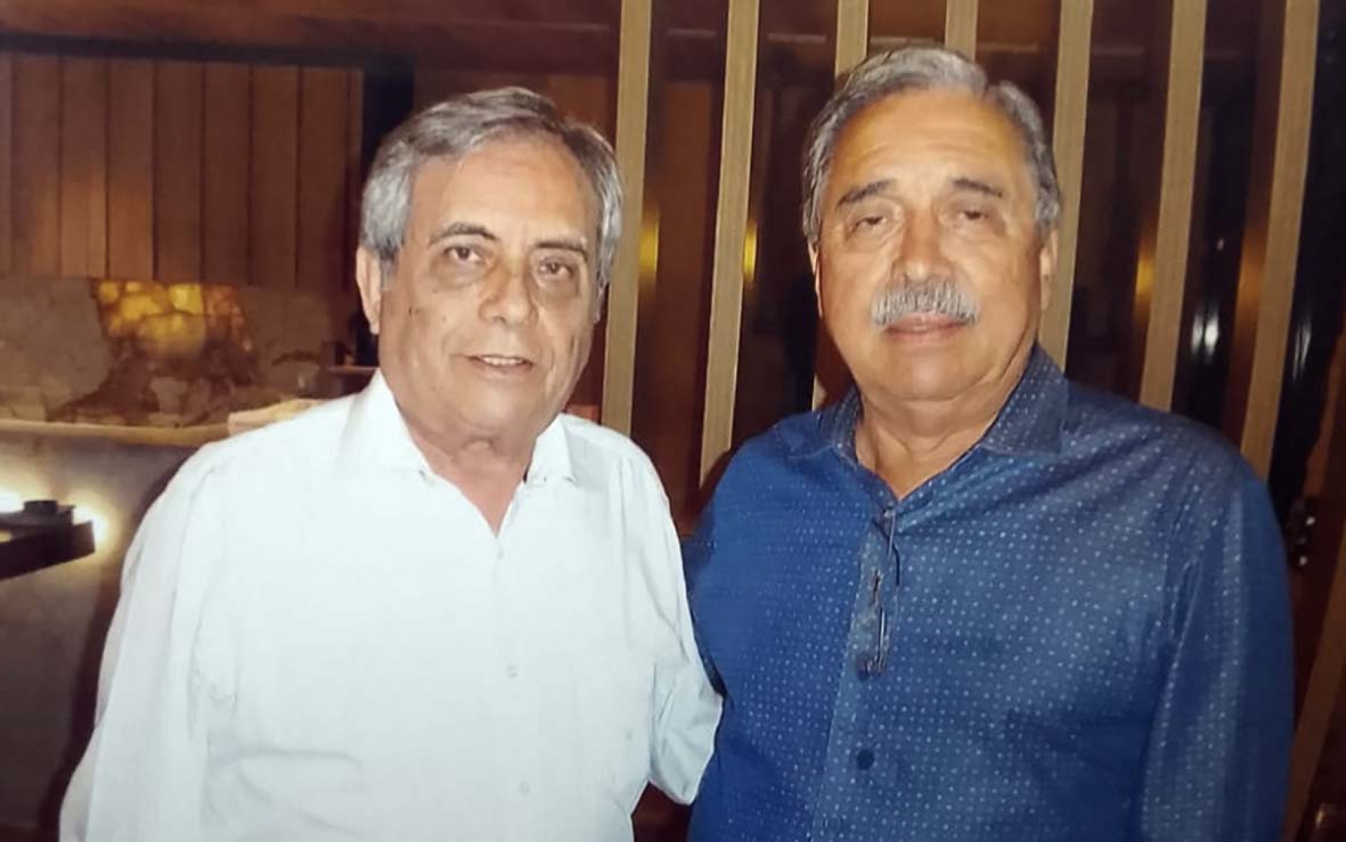 No Colóquio da Construção, presidente da Academia de Engenharia, Flávio Barreto, e o tesoureiro Roberto Sérgio Ferreira
 (Foto: acervo pessoal)