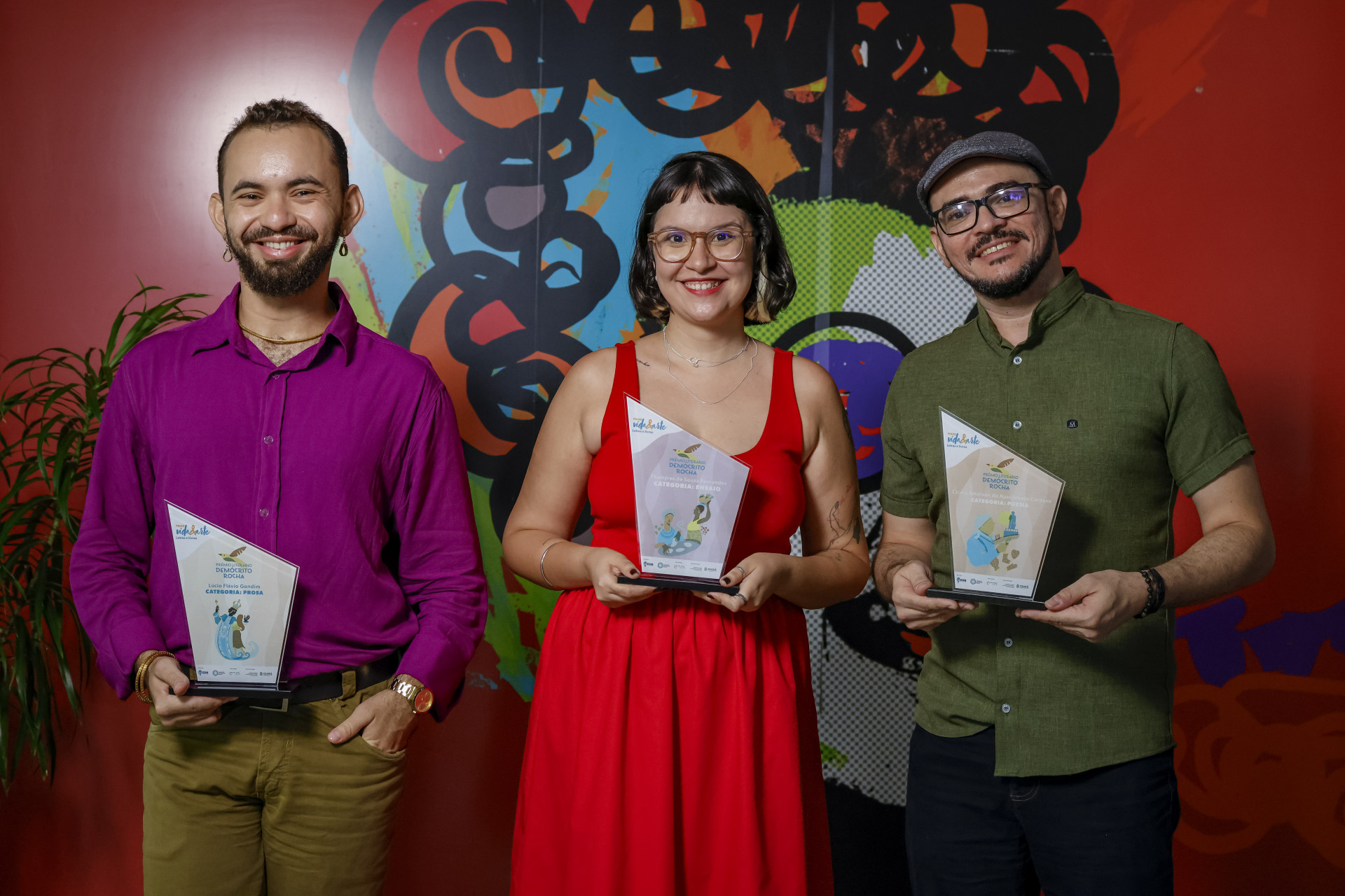 Lúcio Flávio Gondim, Thamyres de Souza e Cícero Emerson
 (Foto: AURÉLIO ALVES)