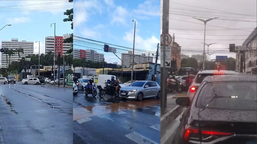 Semáforos apresentam instabilidade após chuvas em Fortaleza