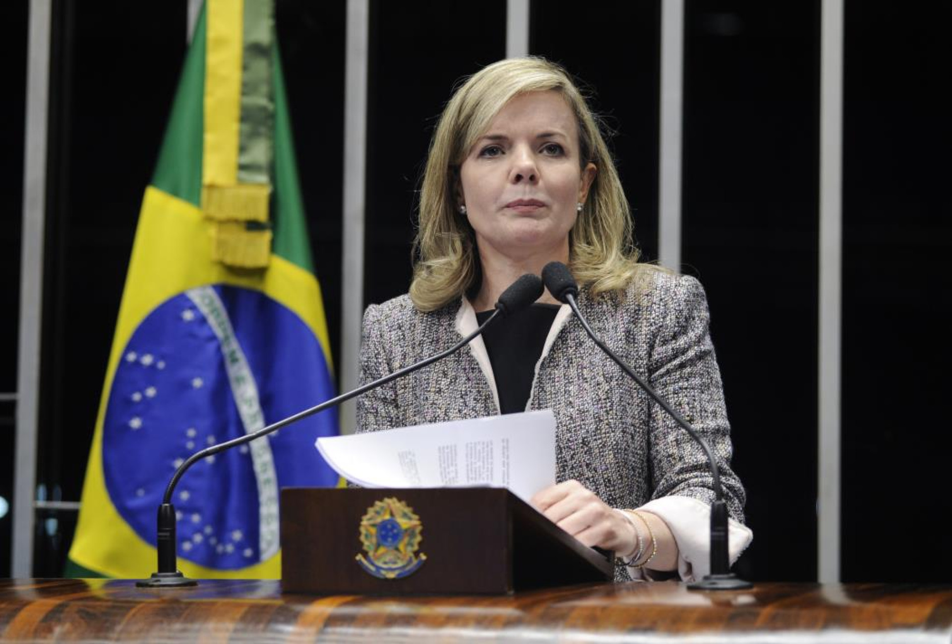 A presidente do PT, deputada federal Gleisi Hoffmann (PT-PR), deve assumiu pasta no Governo Federal
 (Foto: Pedro França)