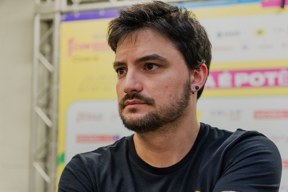 Felipe Neto concedeu entrevista exclusiva ao O POVO+ durante sua visita ao Expo Favela 2024(Foto: FERNANDA BARROS)