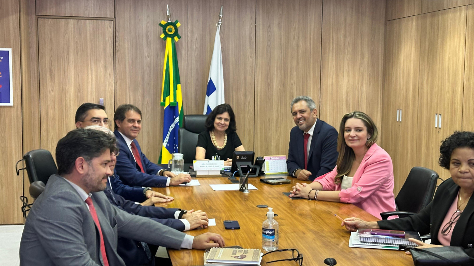 Evandro Leitão, Elmano de Freitas e Augusta Brito se reuniram com Nísia Trindade (Foto: Divulgação/Governo do Estado)