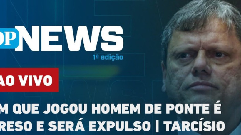 Governador de São Paulo, Tarcísio de Freitas, afirma que PM que arremessou homem de ponte será expulso da corporação