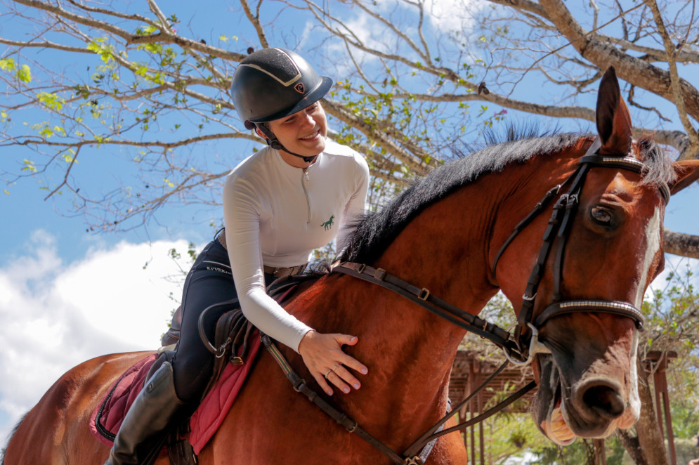 Victoria Erel, dona do Sítio Siel Camará e equoterapeuta, uma das principais hípicas do Estado. (Foto: Samuel Setubal/ O Povo)(Foto: Samuel Setubal)