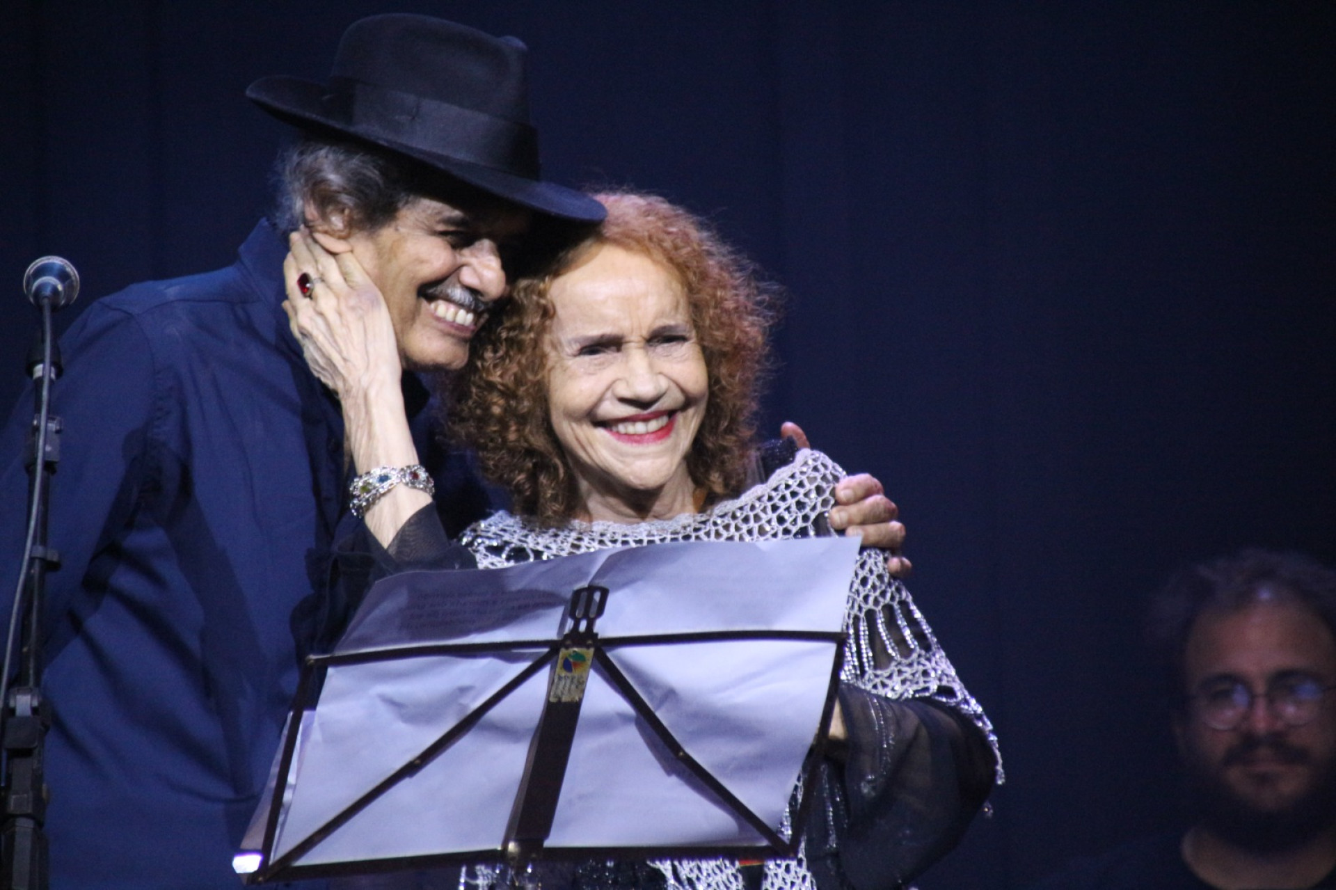 Rodger Rogério e Teti foram homenageados na Virada Cultural (Foto: Fernanda Leal/divulgação)