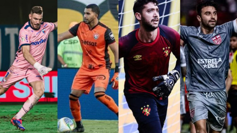 Participe da enquete e escolha o melhor goleiro do Nordeste entre João Ricardo, Lucas Arcanjo, Caíque França e Matheus Albino. 