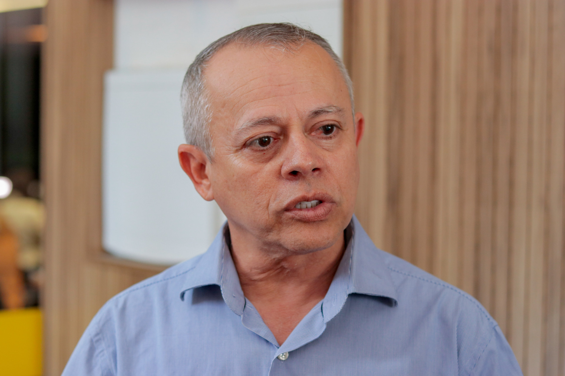 ￼CORONEL Márcio Oliveira na primeira reunião do secretariado do prefeito Evandro Leitão (Foto: Samuel Setubal)