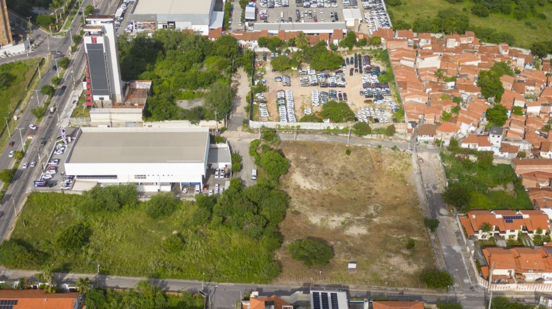 ￼ÁREA verde próxima à avenida Santos Dumont afetada por lei sancionada no fim de 2024 (Foto: Fco Fontenele)