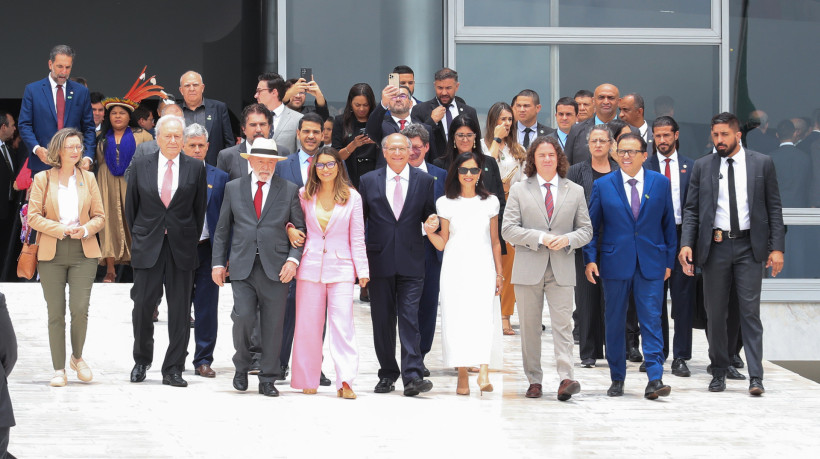 Ato a favor da democracia no Palácio do Planalto