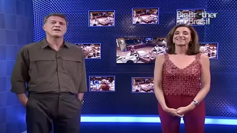 Pedro Bial e Marisa Orth apresentaram o primeiro BBB juntos por um tempo