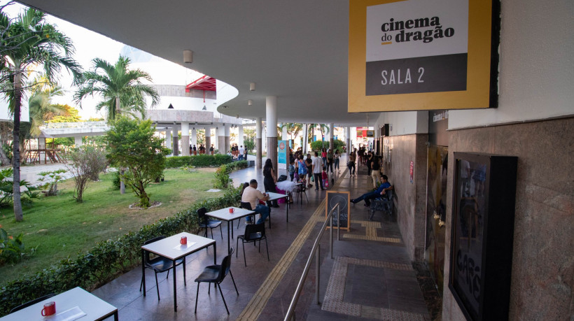 Registro da entrada do Cinema do Dragão em agosto de 2023