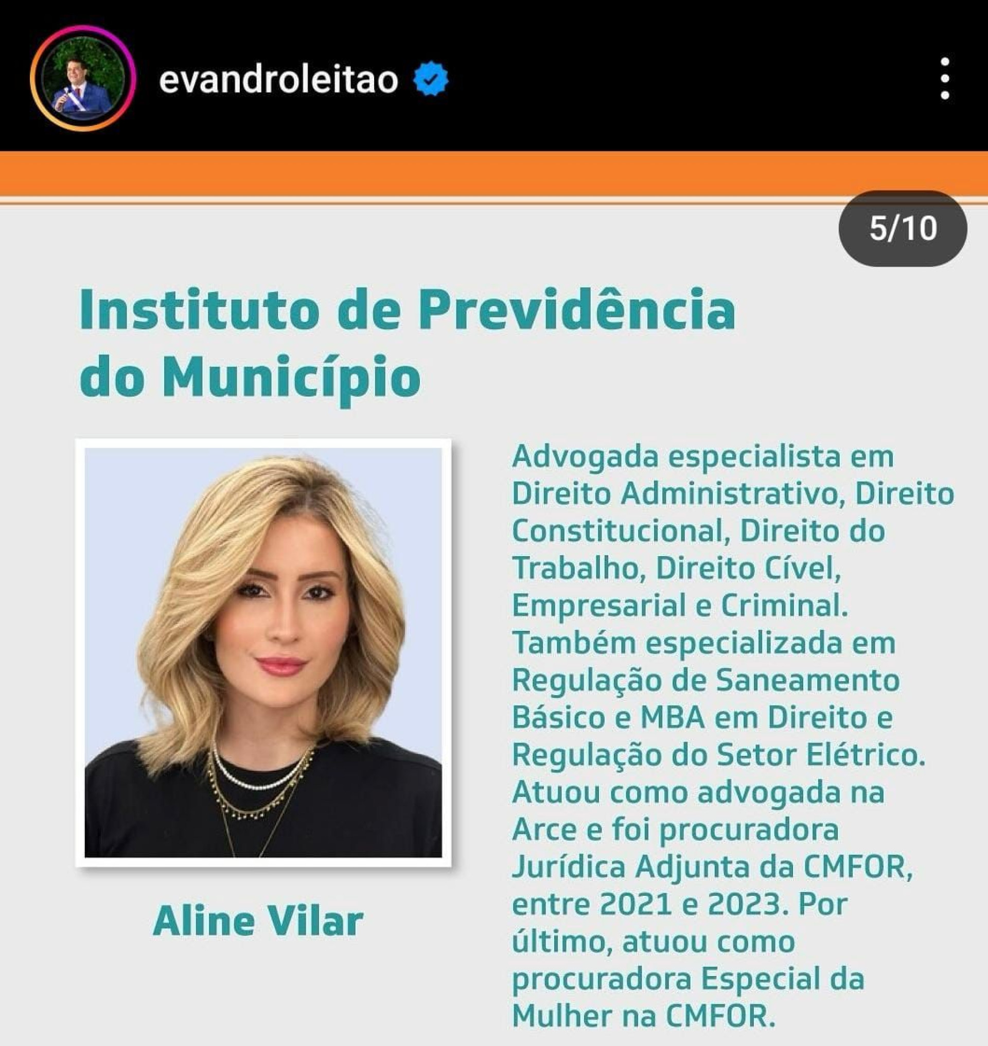 Aline Vilar: cargo estratégico na gestão municipal petista, mas histórico bolsonarista recente causa muxoxos  (Foto: REPRODUÇÃO INSTAGRAM)