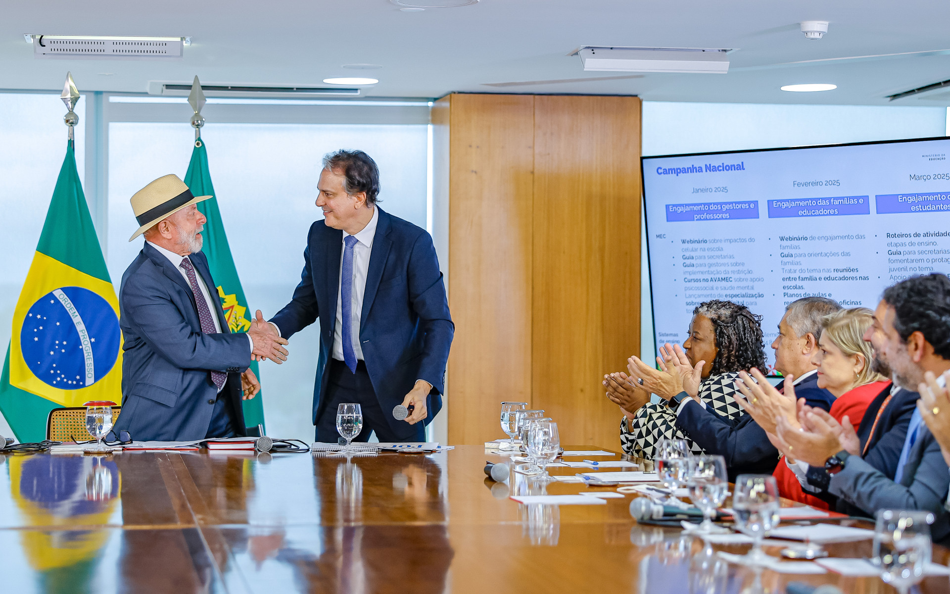 ￼LULA e Camilo durante cerimônia de sanção (Foto: Ricardo Stuckert / PR)