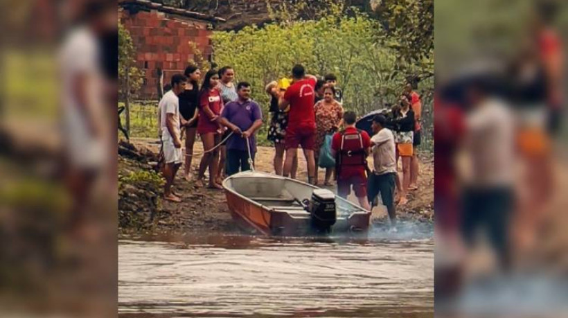 Bombeiros resgatam mulher que estava ilhada após chuvas em Forquilha 