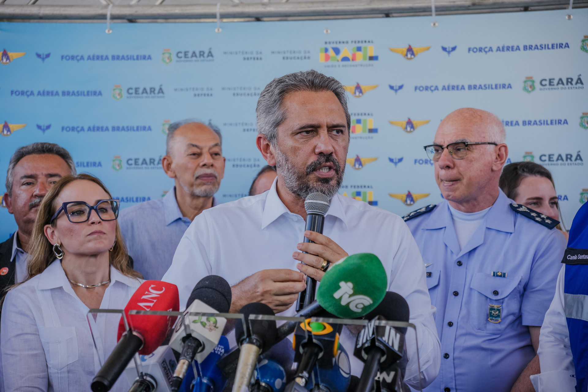 Governador Elmano de Freitas durante evento que lançou a 2a fase da ordem de serviço do ITA Ceará  (Foto: FERNANDA BARROS)