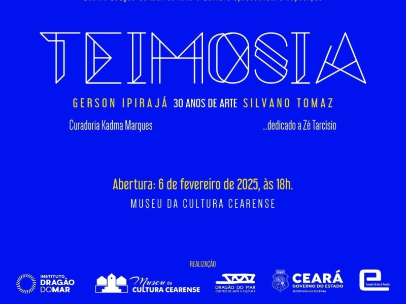 Os artistas Gerson Ipirajá e Silvano Tomaz inauguram no próximo dia 6 de fevereiro no Museu da Cultura Cearense a exposição Teimosia(Foto: Divulgação)