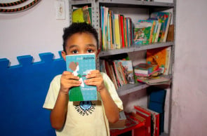 Fortaleza- CE, Brasil, 30-01-25: O Instituto Além dos Olhos realiza atividades de leitura, pintura e artes marciais com crianças e adolescents do Barroso. (Fotos: Lorena Louise / Especial para O POVO)