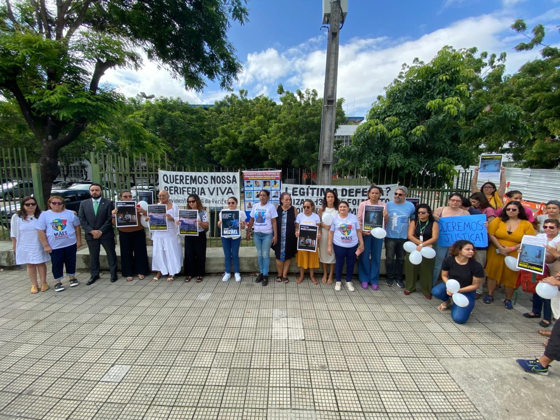 ￼ATO também cobrou respostas para o desaparecimento da tia de Mizael (Foto: Reprodução/Cedeca Ceará)