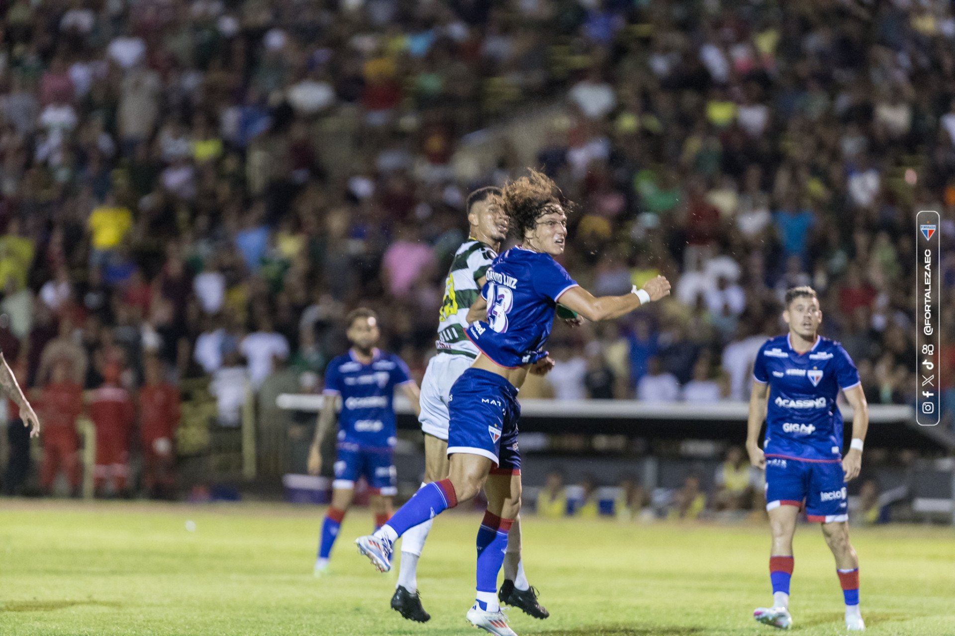 David Luiz, zagueiro do Fortaleza, durante jogo contra o Altos (Foto: Isaac Ferreira/Fortaleza EC)