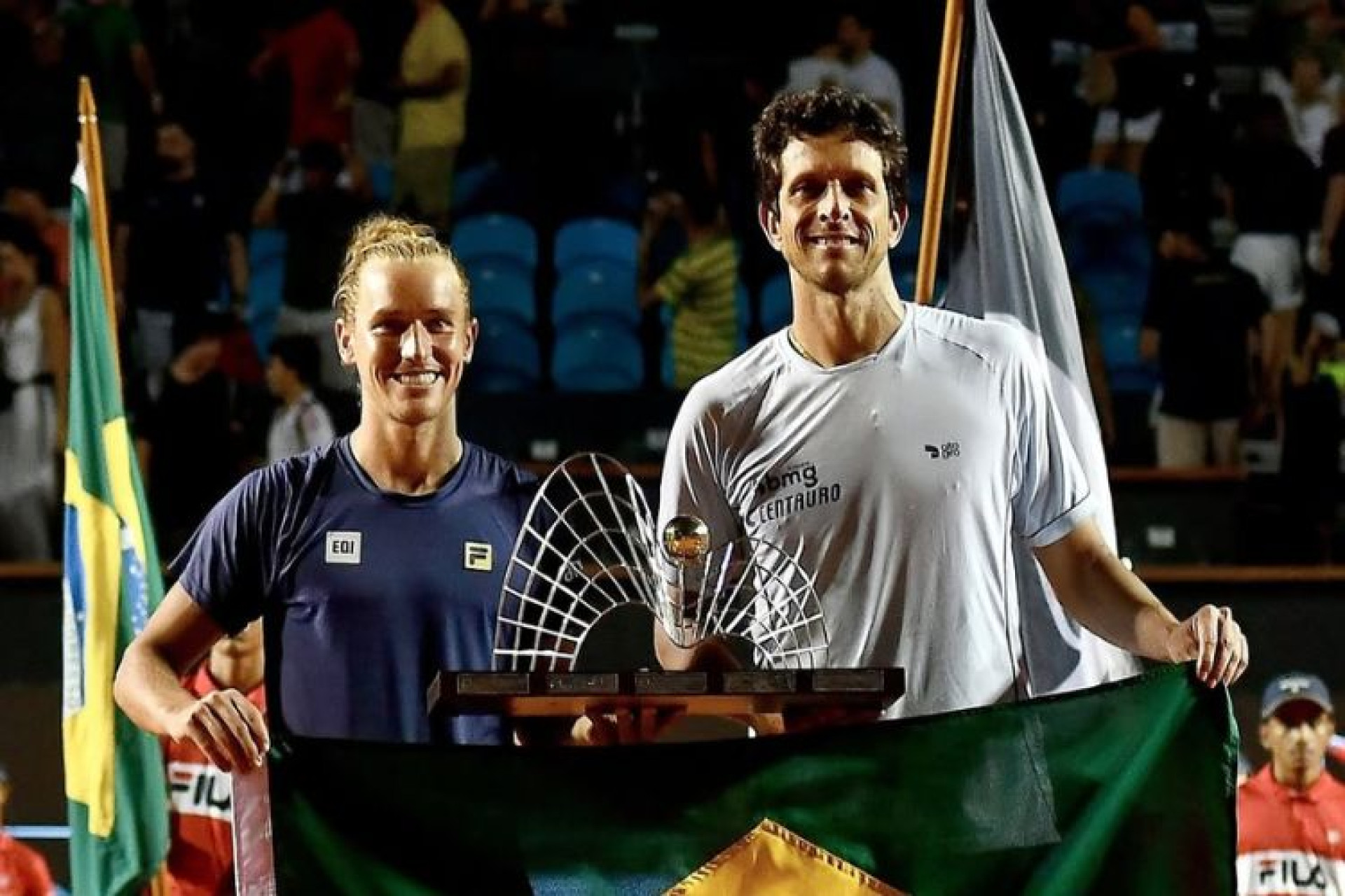 Marcelo Melo e Rafael Matos derrotam dupla espanhola e se consagram campeões de duplas do Rio Open por 2 sets a 0.  (Foto: Reprodução/Rio Open Instagram)