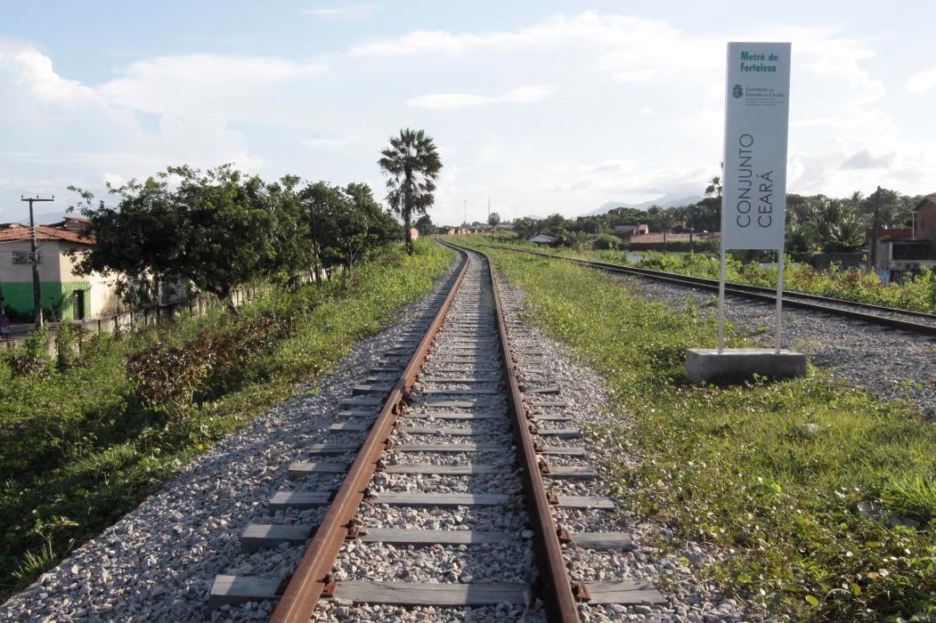 Fronteiras da cidade de Fortaleza (Fortaleza e Caucaia), Na foto: Estação Ferroviária que faz divisa entre Fortaleza e Caucaia, Foto: Edimar Soares, em 22/02/2011 (Foto: EDIMAR SOARES)