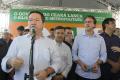 FORTALEZA, CE, BRASIL, 23-04-2016: Lúcio Ferreira Gomes, Washington Gois e Camilo Santana. Com a presença do governador Camilo Santana (PT), é lançado o Bilhete Único Intermunicipal, na Praça da Matriz, em Caucaia, na Região Metropolitana de Fortaleza (RMF). (Foto: Mauri Melo/O POVO).