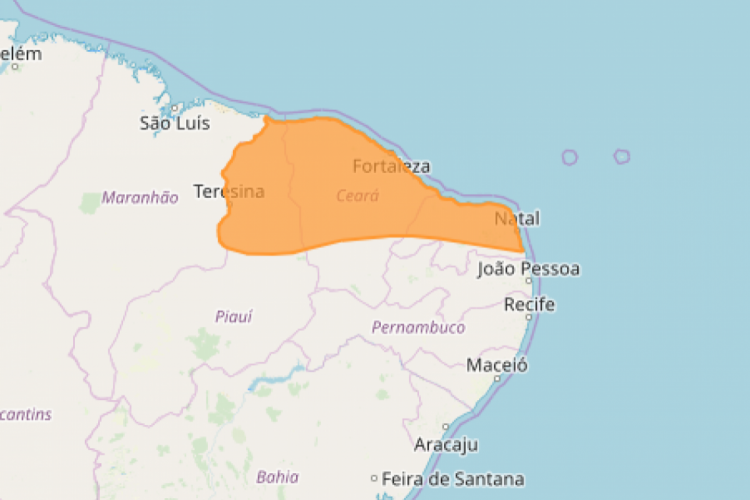 As áreas da Região Metropolitana de Fortaleza e do Norte, Noroeste, Sertão e Jaguaribe seriam as mais afetadas.