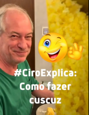 Ciro Gomes ensinou público a fazer cuscuz