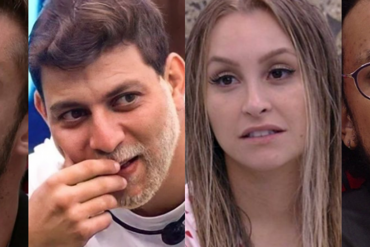 Arthur, Caio, Carla Diaz e João estão no paredão falso do BBB 21. O mais votado na enquete vai para o quarto secreto