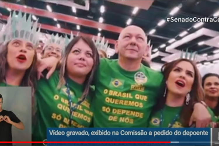 Na CPI da Covid, Luciano Hang exibe propaganda das lojas Havan e irrita senadores