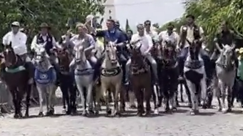 Bolsonaro participa de jeguiata no Rio Grande do Norte (foto: Reprodução Twitter)