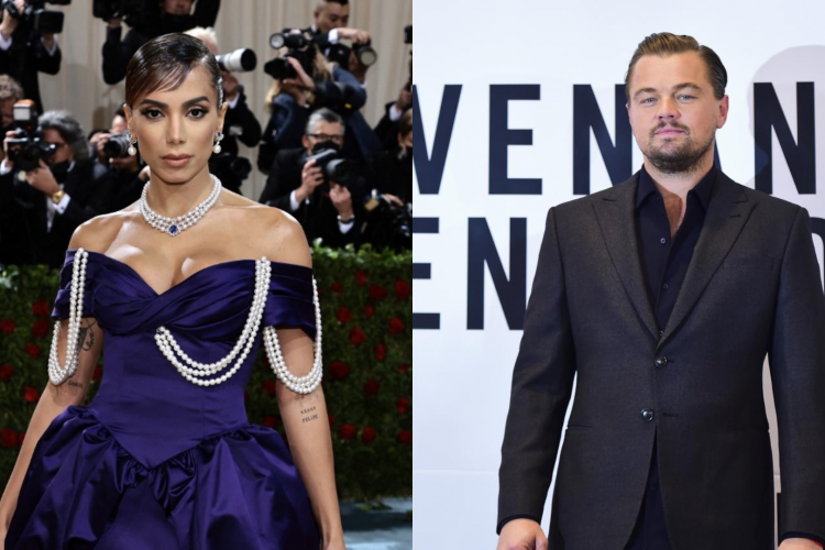 O encontro de Anitta e Leonardo DiCaprio aconteceu no Met Gala, em Nova York, EUA.