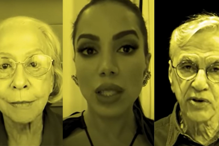 Fernanda Montenegro, Anitta e Caetano Veloso, entre outros artistas, fazem leitura de carta em defesa da democracia