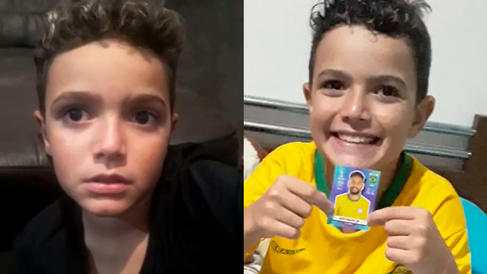 VÍDEO: Menino de 10 anos de Chapecó acha figurinha rara de Neymar