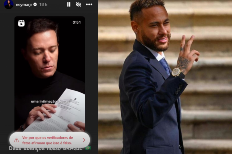 Neymar publica story com informações falsas no Instagram