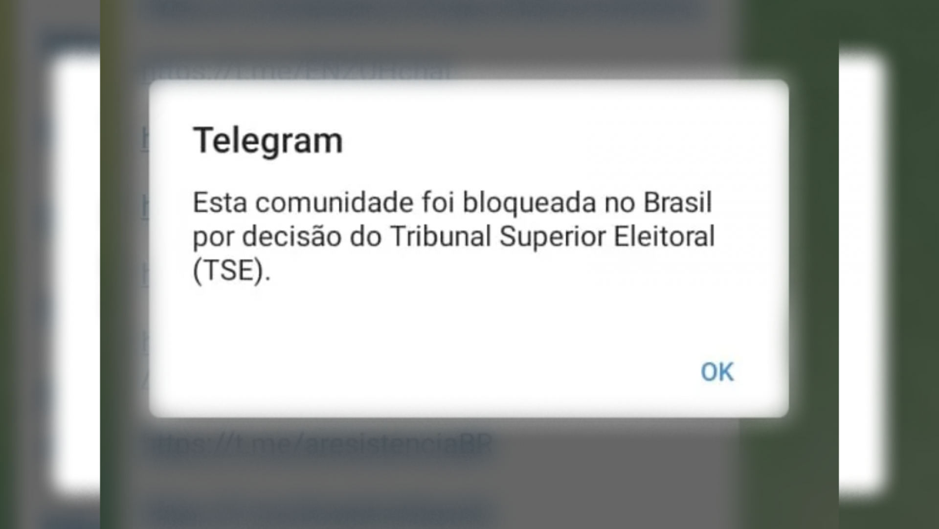 Grupo bolsonarista que estimulava atos golpistas é bloqueado pelo TSE. 