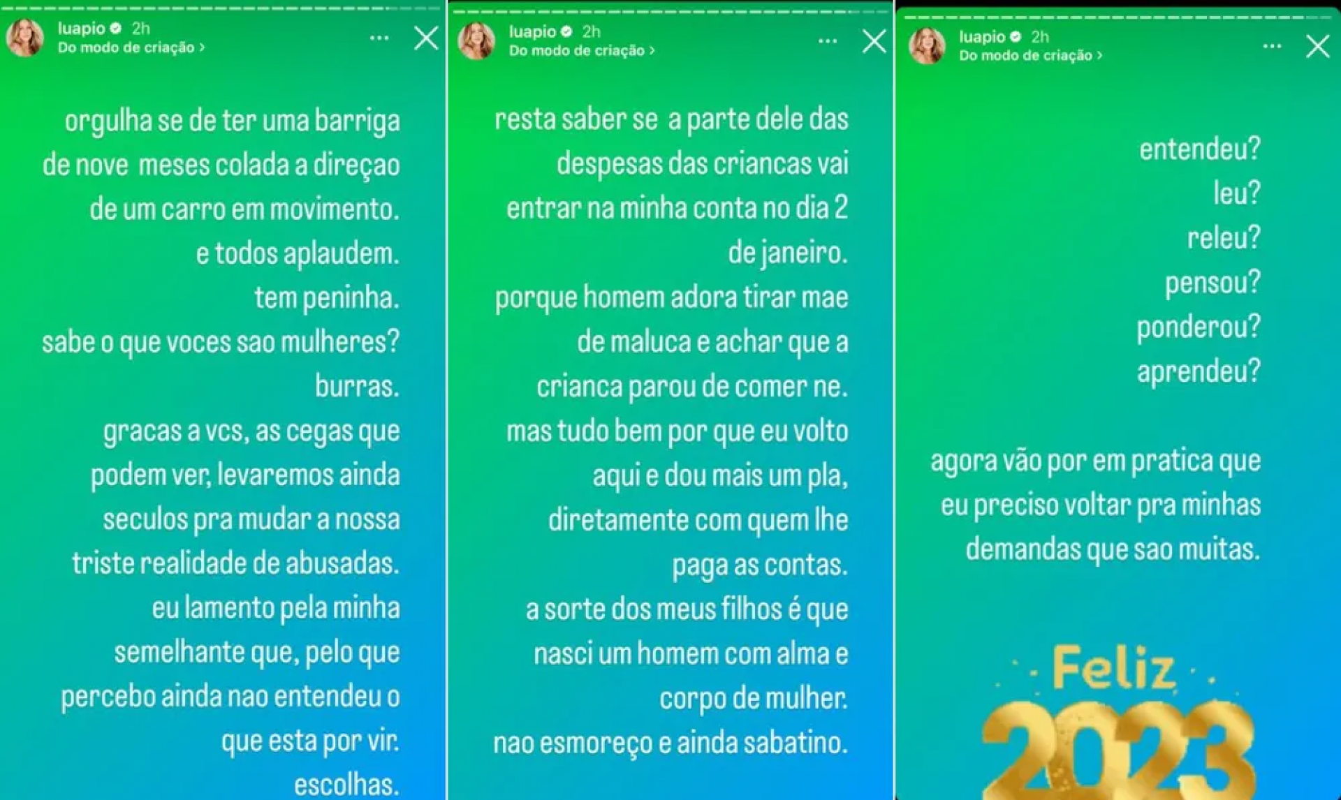 Luana Piovani criticou a atual mulher de Pedro Scooby: "Sabe o que vocês são mulheres? Burras"